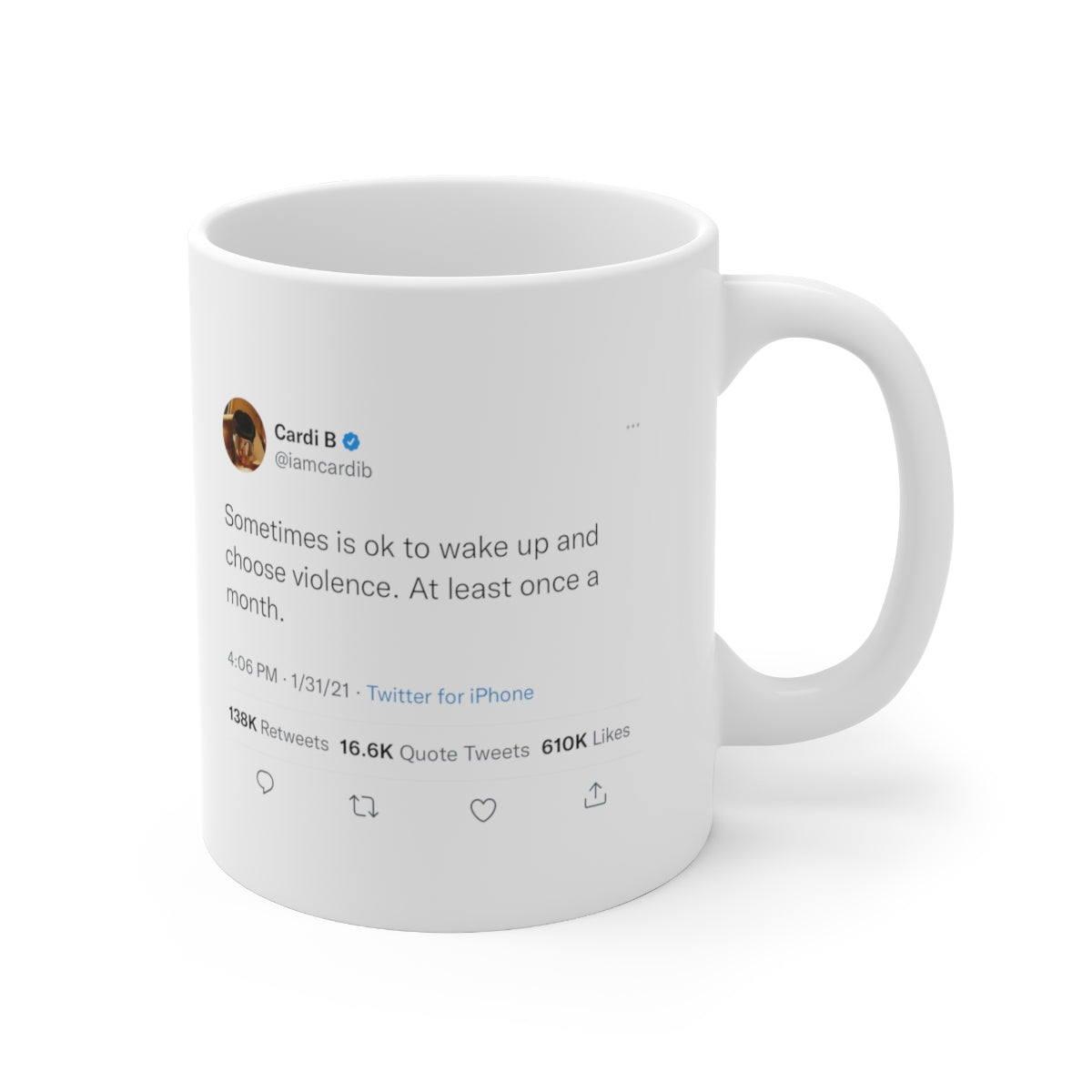 Woke up and chose violence @iamcardib