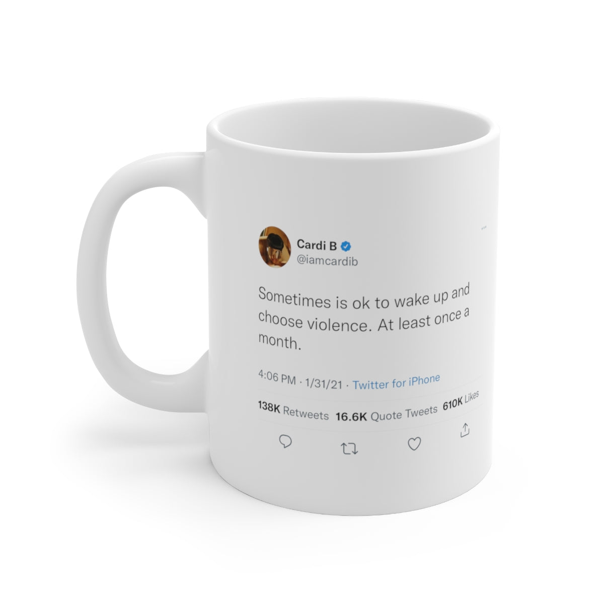 Woke up and chose violence @iamcardib