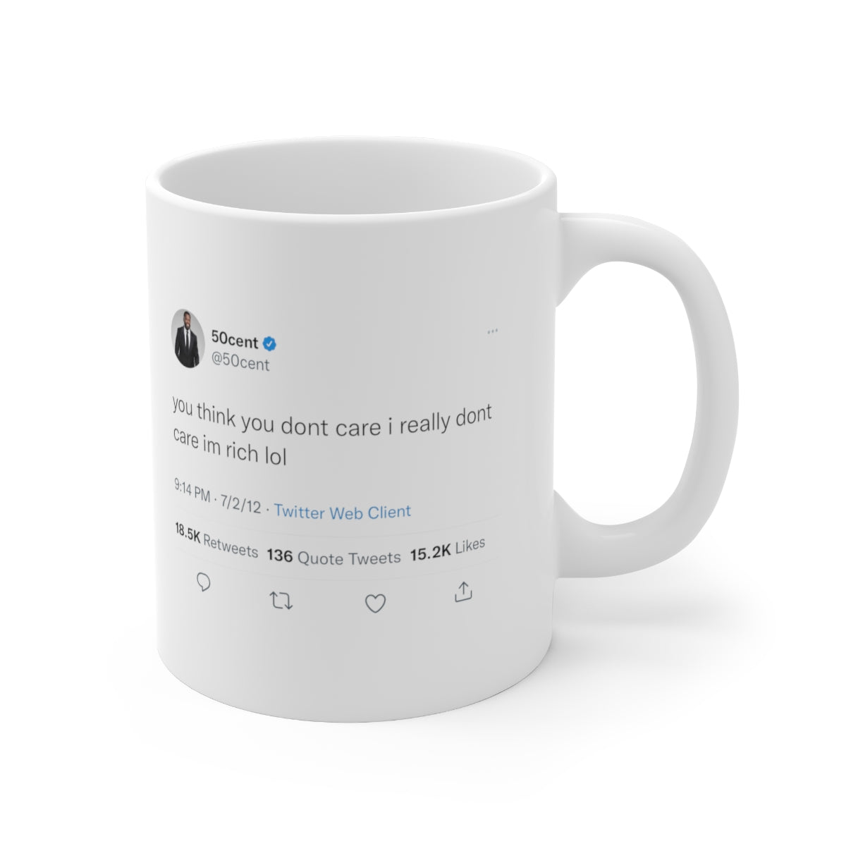 I really don't care im rich @50cent