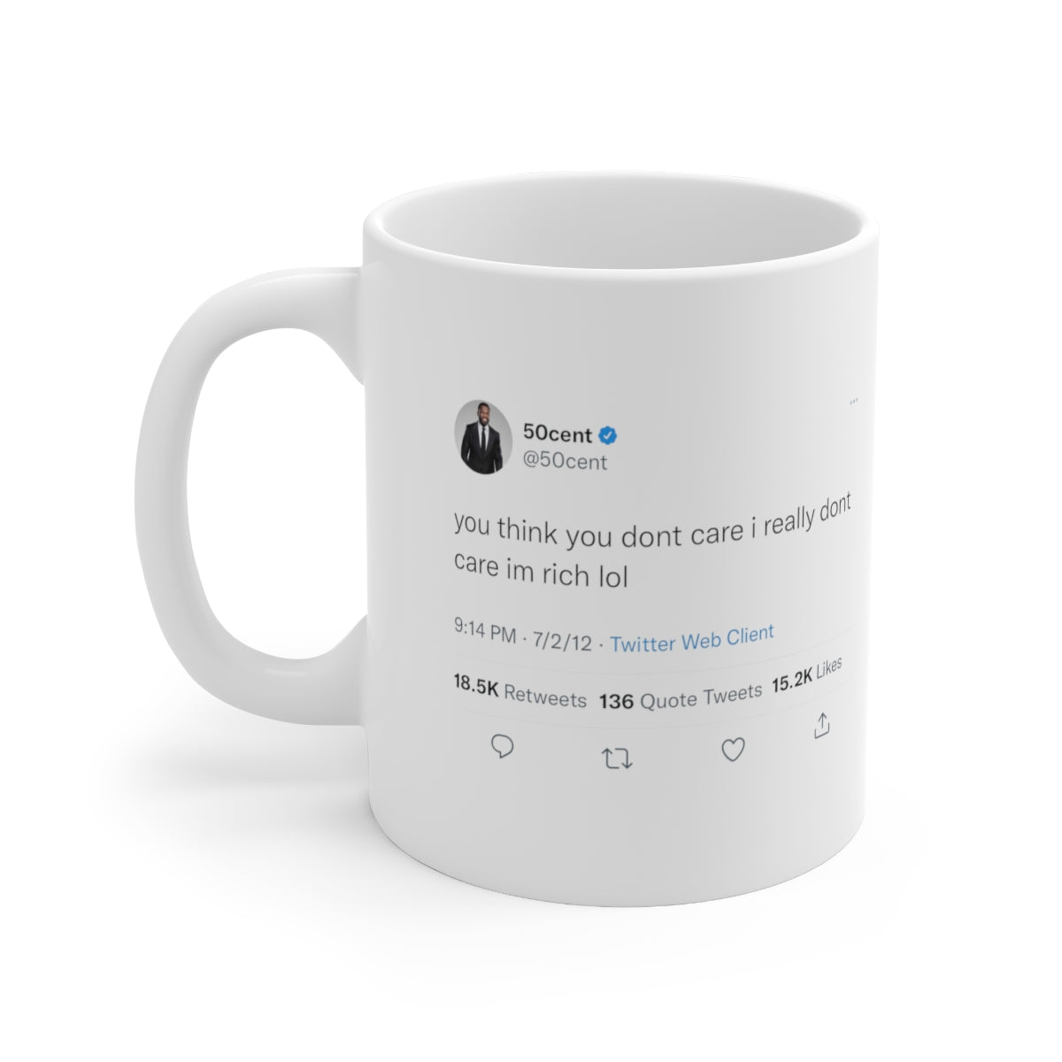 I really don't care im rich @50cent