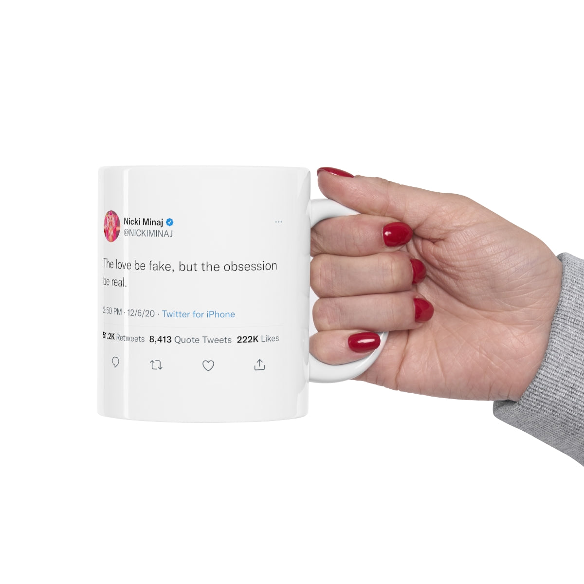 The love be fake but the obsession be real @nickiminaj